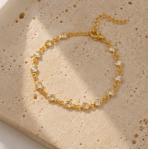 Pulseira Esferas com Banho em Ouro 18k