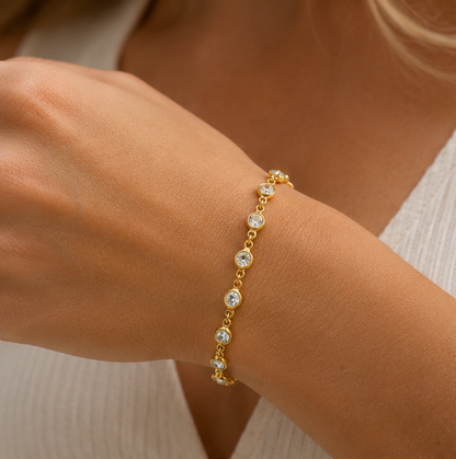 Pulseira Esferas com Banho em Ouro 18k