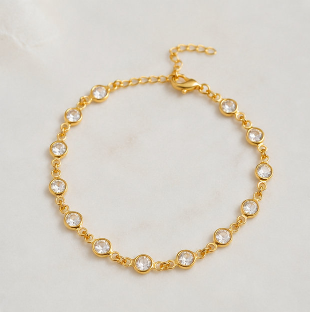 Pulseira Esferas com Banho em Ouro 18k