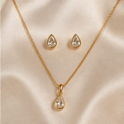 Conjunto Colar de Gota + Brincos